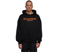 Kapuzensweatshirt "Upscale by Mister Tee Herren Hustle Ultra Heavy Oversize Hoodie", Herren, Gr. XXL, schwarz, 100% Baumwolle, UPSCALE BY MISTER TEE, unifarben, Rundhals, Langarm, Sweatshirts (8681311
