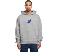 Mister Tee Kapuzenpullover Upscale Le Papillon Heavy Oversize Hoody Unisex Rückenprint Grau XL