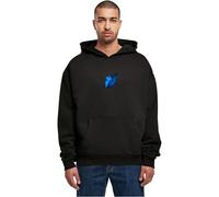 moderner Mister Tee Unisex Hoodie Kordelzug Rippbündchen 460 g/m² mit Baumwolle Schwarz M