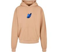 Mister Tee Upscale Le Papillon Heavy Oversize Hoody in Gr. 2XL in Beige