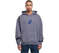 Mister Tee Upscale Unisex Kapuzenpullover Le Papillon Heavy Oversize Hoody, Unisex Hoodie mit Rückenprint, Oversize Fit, Vintageblue, XXL