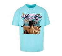 Mister Tee Upscale Unisex T-Shirt Days Before Summer Oversize Tee, T-Shirt mit Aufdruck, Oversized Fit, Baumwolle, Berylblue, XL