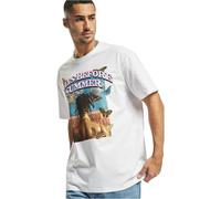 Mister Tee Upscale Unisex T-Shirt Days Before Summer Oversize Tee, T-Shirt mit Aufdruck, Oversized Fit, Baumwolle, White, XL