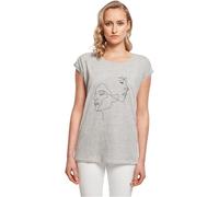 Mister Tee Damen T-Shirt MT10673 One Line Extended Shoulder Grau meliert L