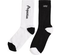 Mister Tee Zodiac Socks 2-Pack Black/White Aquarius-39-42