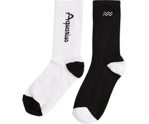 Mister Tee Zodiac Socks 2-Pack Black/White Aquarius-39-42