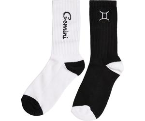 Mister Tee Zodiac Socks 2-Pack Black/White Gemini-35-38