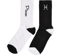 Mister Tee Zodiac Socks 2-Pack Black/White Pisces-47-50