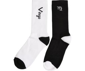 Mister Tee Zodiac Socks 2-Pack Black/White Virgo-47-50