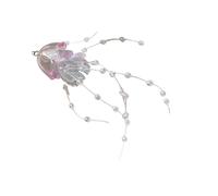 MISUVRSE Leuchtender Marine Charm aus Kunstharz, doppelschichtiger Quallen Anhänger mit Glitzer für Schlüsselanhänger und Taschendekorationen, Taschenanhänger mit Meeresmotiv