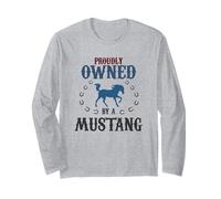 Mit Stolz im Besitz eines Pferdes - Vater Mutter Mustang Langarmshirt