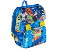 Mitama Erweiterbarer Rucksack mit 4 Reißverschlüssen, TIGERPLAY, Blau, große Kapazität, Trinkflaschentasche, Doppelfach, vorgeformte Rückenlehne, Kinder, Grundschule