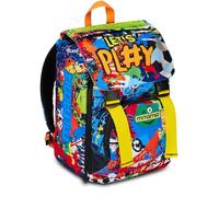 Mitama Erweiterbarer Schulrucksack, Kinderrucksack 1-4. Klasse, Schulranzen mit Trinkflaschenfach, 6-10 Jahre, Geschenk Jungen, Mädchen, mehrfarbig