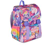 Mitama FAIRYUNICORN, erweiterbarer Rucksack mit 4 Reißverschlüssen, Violett, großes Fassungsvermögen, Trinkflaschenhalter, Doppelfach, vorgeformte Rückenlehne, Mädchen, Grundschule