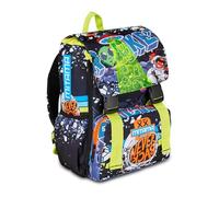 Mitama Rucksack, Erweiterbarer Schulranzen, für Schule und Freizeit, Geräumige Schultasche für Mädchen und Jungen, Extra Platz, gepolstert und leicht, Mehrfarbig