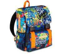 Mitama Rucksack, Erweiterbarer Schulranzen, für Schule und Freizeit, Geräumige Schultasche für Mädchen und Jungen, Extra Platz, gepolstert und leicht, Mehrfarbig