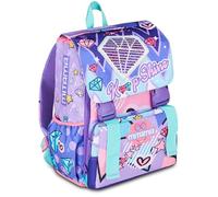 Mitama Rucksack, Erweiterbarer Schulranzen, für Schule und Freizeit, Geräumige Schultasche für Mädchen und Jungen, Extra Platz, gepolstert und leicht, Mehrfarbig