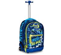 Mitama Trolley Run Octogamer, Doppelfach, Blau, Grundschule und Freizeit, Kinder Jungen, blau, Taglia Unica, schultrolley