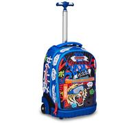 Mitama Trolley Run Schule Tiger Wild,Doppelfach, Blau, Grundschule und Freizeit, Kinder Jungen