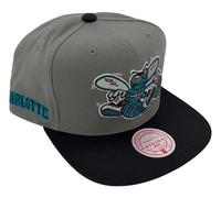Mitchell & Ness Charlotte Hornets NBA Storm Front HWC Snapback Hat Cap Grau/Schwarz