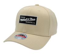 Mitchell & Ness Classic Red Raised Rubber Logo Snapback Baseballkappe Cap, Khaki