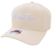 Mitchell & Ness INTL230 Khaki Branded Pinscript Classic Red Stretch Snapback Cap Adjustable Fit