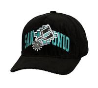 Mitchell & Ness NBA Arch Stamp Cord Snapback Cap San Antonio Spurs Black