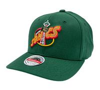 Mitchell & Ness NBA/HWC Team Ground 2.0 Classic Red Curved Snapback - Seattle Supersonics, 1994 Logo, Grün