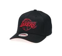 Mitchell & Ness NBA Inferno Classic Red Snapback Cap - LOS Angeles Lakers, Schwarz-Rot, verstellbar, Herren, Frauen, Kinder, Unisex, Frühling, Sommer, Herbst, Winter