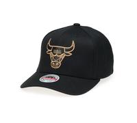 Mitchell & Ness NBA Leather Logo Classic Red Snapback Cap - Chicago Bulls, 100% Polyester, verstellbar, Herren, Frauen, Kinder, Unisex, Frühling, Sommer, Herbst, Winter
