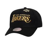 Mitchell & Ness NBA Pinned Gold Pro Crown Snapback Cap Los Angeles Lakers Black
