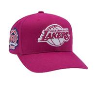 Mitchell & Ness NBA Purple Pink Pro Crown Snapback Cap Los Angeles Lakers
