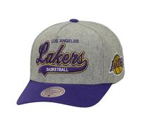 Mitchell & Ness NBA Tailsweep Pro Pinch Snapback Cap Los Angeles Lakers Heather Grey