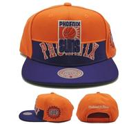 Mitchell & Ness Phoenix Suns New Half N Half Retro Orange Purple Era Snapback Hat Cap, Orange/Abendrot im Zickzackmuster (Sunset Chevron), Einheitsgröße