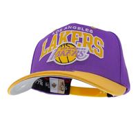 Mitchell & Ness Team Arch Basecap mit Classic Red Snapback Verschluß - Los Angeles Lakers (Lila/Gelb)