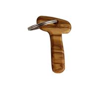 mitienda mit Liebe gemacht Schlüsselanhänger Buchstaben aus Holz Schlüsselanhänger T, Geschenkidee