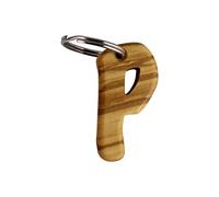 mitienda mit Liebe gemacht Schlüsselanhänger Buchstaben aus Holz, von A bis Z, Anhänger, Vorname Anfangsbuchstabe