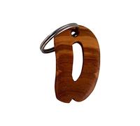 mitienda mit Liebe gemacht Schlüsselanhänger Buchstaben aus Holz, von A bis Z, Anhänger, Vorname Anfangsbuchstabe