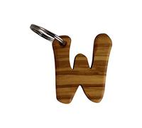 mitienda mit Liebe gemacht Schlüsselanhänger Buchstaben aus Holz, von A bis Z, Anhänger, Vorname Anfangsbuchstabe