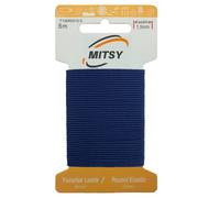 MITSY Reißfeste Rund Gummiband Gummikordel Gummibänder zum Nähen Breit 1.5 mm 5 m Marine Blau Stark Rundgummi Gummilitze für Hosengummi Haushalt DIY Handwerk Stoffe zum Nahen
