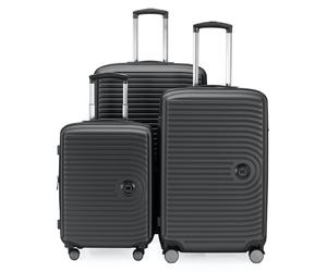 MITTE - 3er Koffer-Set Hartschale Graphite matt, TSA, (55cm, 68cm & 77cm), 271 Liter Graphit
