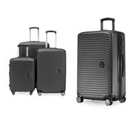 Mitte - Koffer-Set Koffer Trolley, TSA (S,M & L), Graphite HK-5400-GR & Mitte - Großer Hartschalenkoffer, TSA, 4 Rollen, Check-In Gepäck mit 8 cm Volumenerweiterung, 77cm, 130 Liter, Graphite