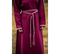 Mittelalter Bindegürtel Baumwolle Stickerei Unisex "Vigga" Rot
