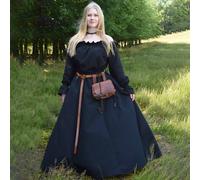 Mittelalter Carmen-Bluse, schwarz