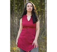 Mittelalter Damen Tunika weinrot Crinkle ärmellos ""Nimith"" M
