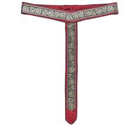 Mittelalter Gürtel, Y-Stoffgürtel mit Bordüre 80-100cm, rot