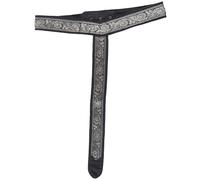 Mittelalter Gürtel, Y-Stoffgürtel mit Bordüre 80-100cm, schwarz