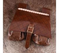 Mittelalter Gürteltasche oder Nierentasche 14. Jahrhundert Braun
