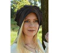 Mittelalter Haube mit gelegten Falten, braun