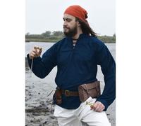 Mittelalter-Hemd blau, Ludwig, Gr. XXL